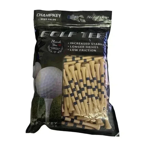 CHAMPKEY Premium Bamboo Golf Tees Pack of 120 (3-1/4") - Picture 1 of 2